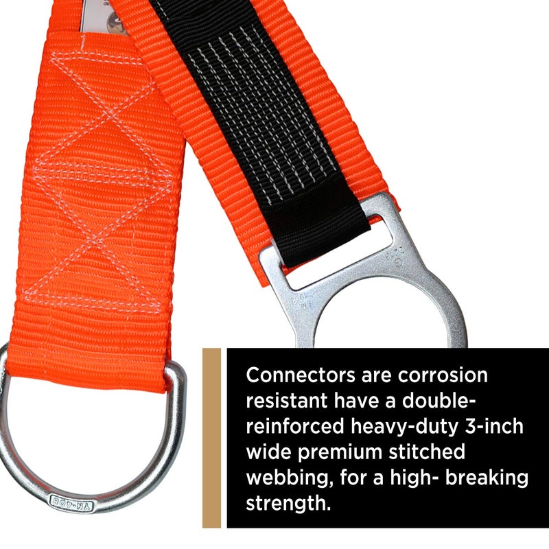 AFP 6â€™ Cross Arm Strap Premium Heavy-Duty Pass-Through Double Steel Ring OSHA/ANSI - Image 5